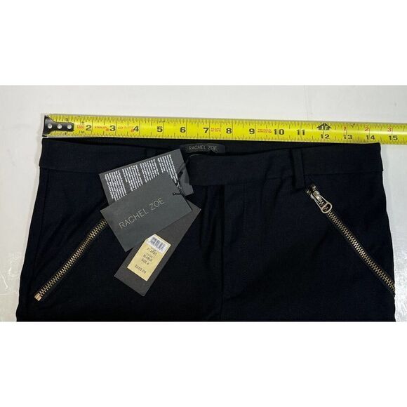 Rachel Zoe Black Julietta Lamb Suede Detail Riding Equestrian Pants Size 4 - Picture 12 of 15